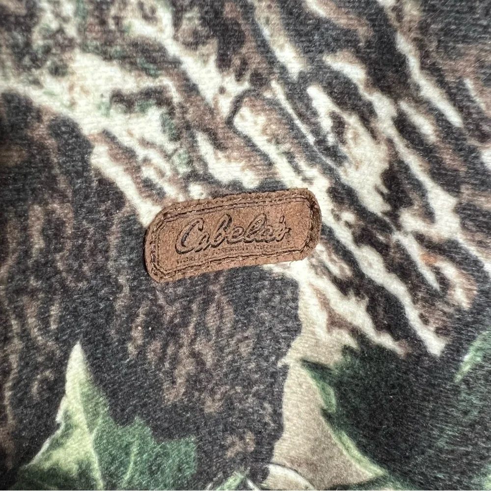 Cabelas Camo Bomber Jacket Men’s Sz XL Quilt Lined Thinsulate Camouflage Hunting